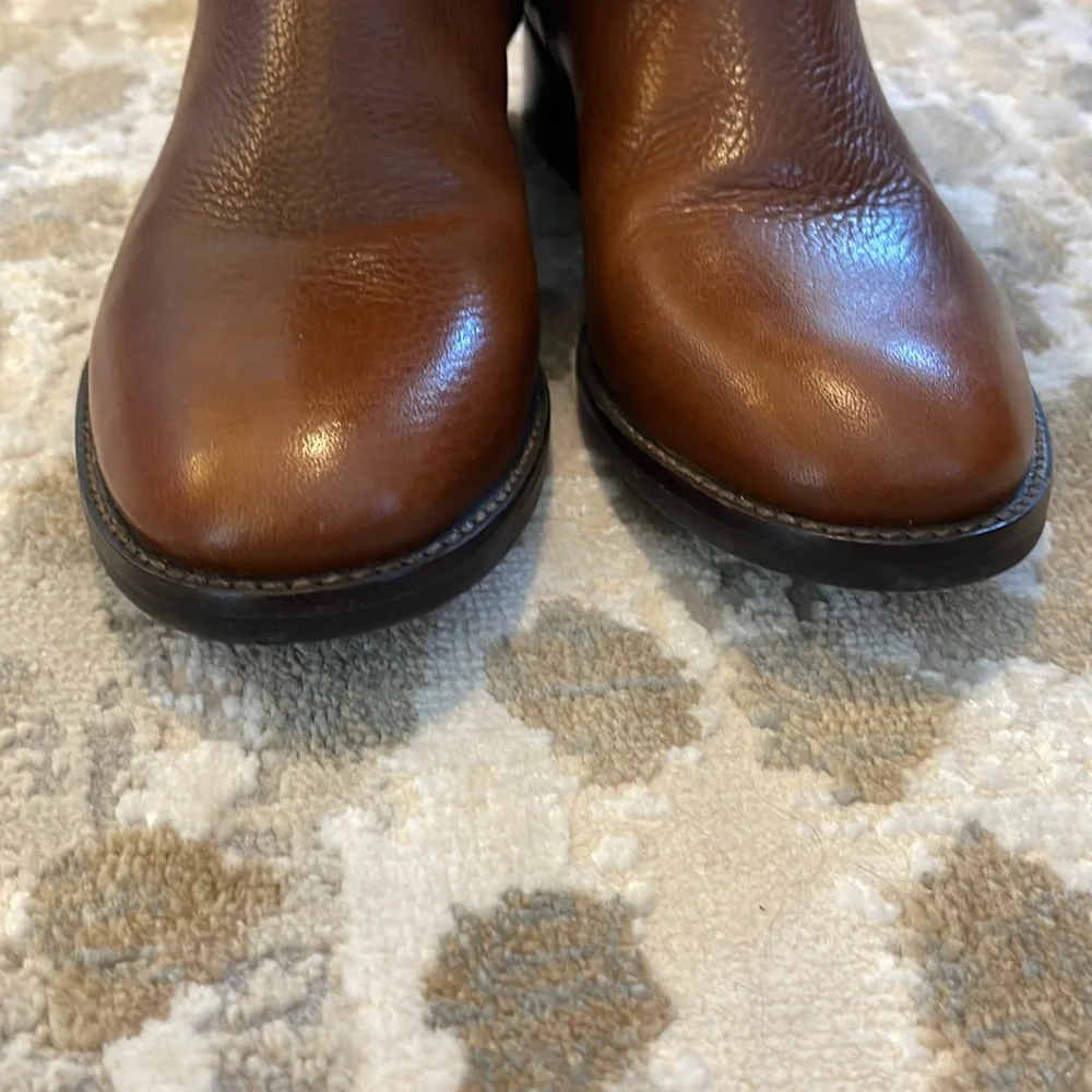 Tory Burch “Junction” Brown Leather Riding Boots – Size 7, Box Included